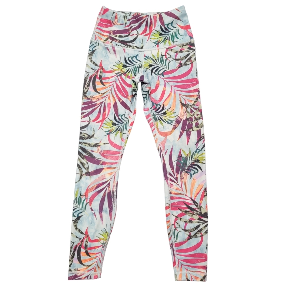 Playground Tulum Floral Colorful Hawaiian Print Tropical Leggings PW75516 XS
